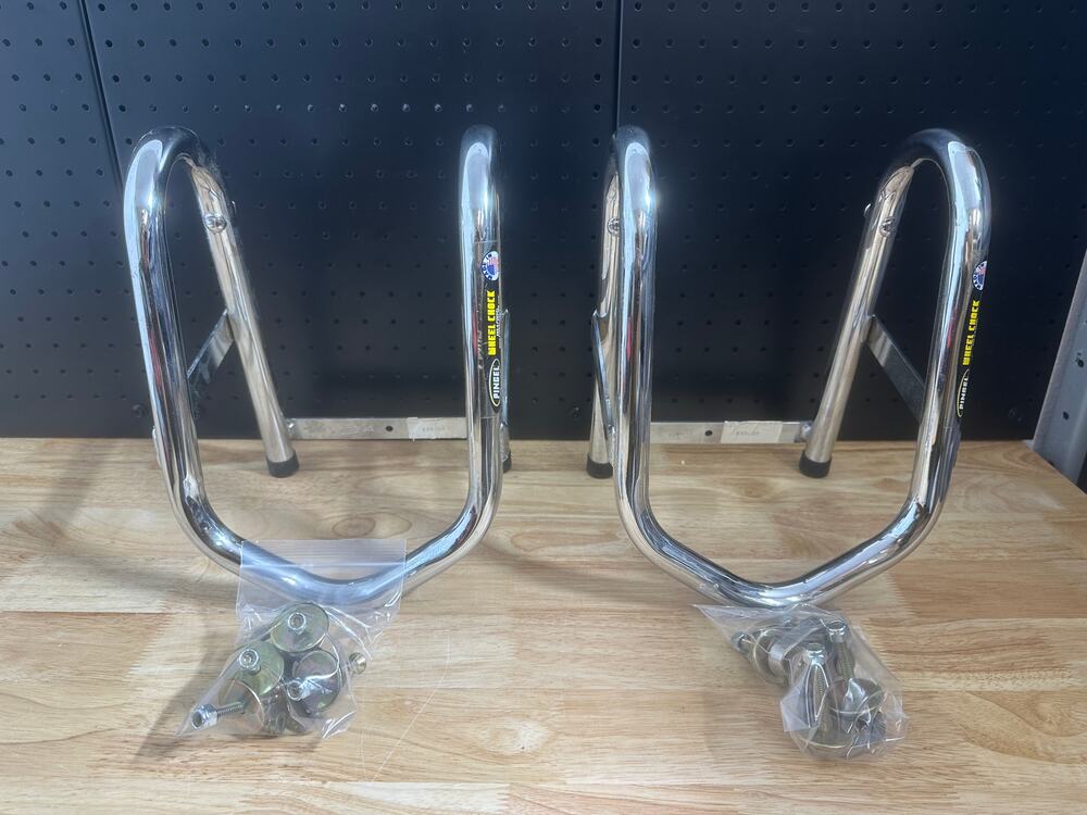 Lot of 2 Pingel Wheel Chock With Mounting Kits